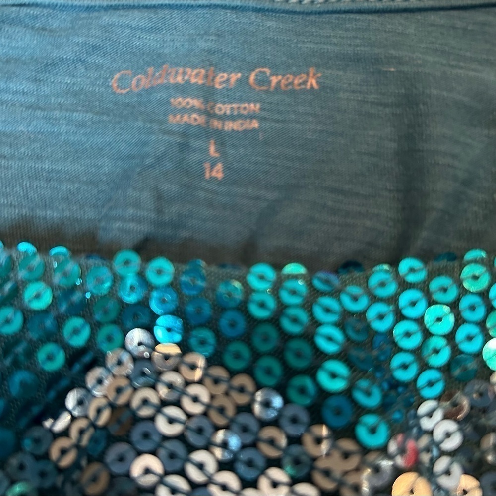 Coldwater Creek Sequin Chevron Pattern Sleeveless… - image 4